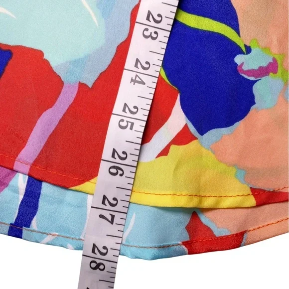 Everly Colorful Abstract Floral Print Sleeveless Top - Picture 11 of 12